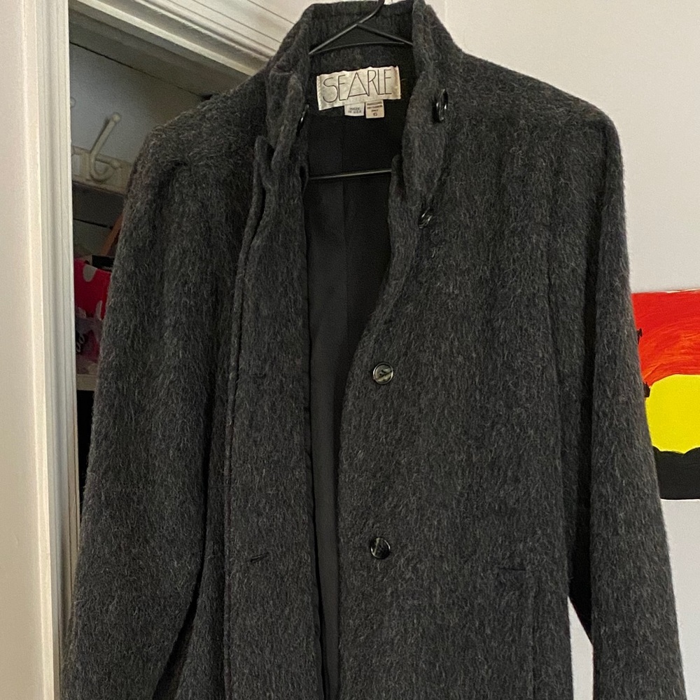 Searle grey wool coat